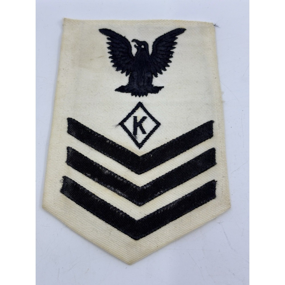 WW2 USN U.S. NAVY 1st CLASS PETTY OFFICER K Chemical RATE PATCH